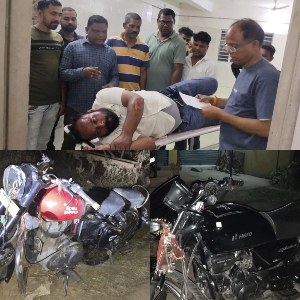 पटमदा में दो बाइकों की टक्कर में 5 घायल, 4 की हालत गंभीर